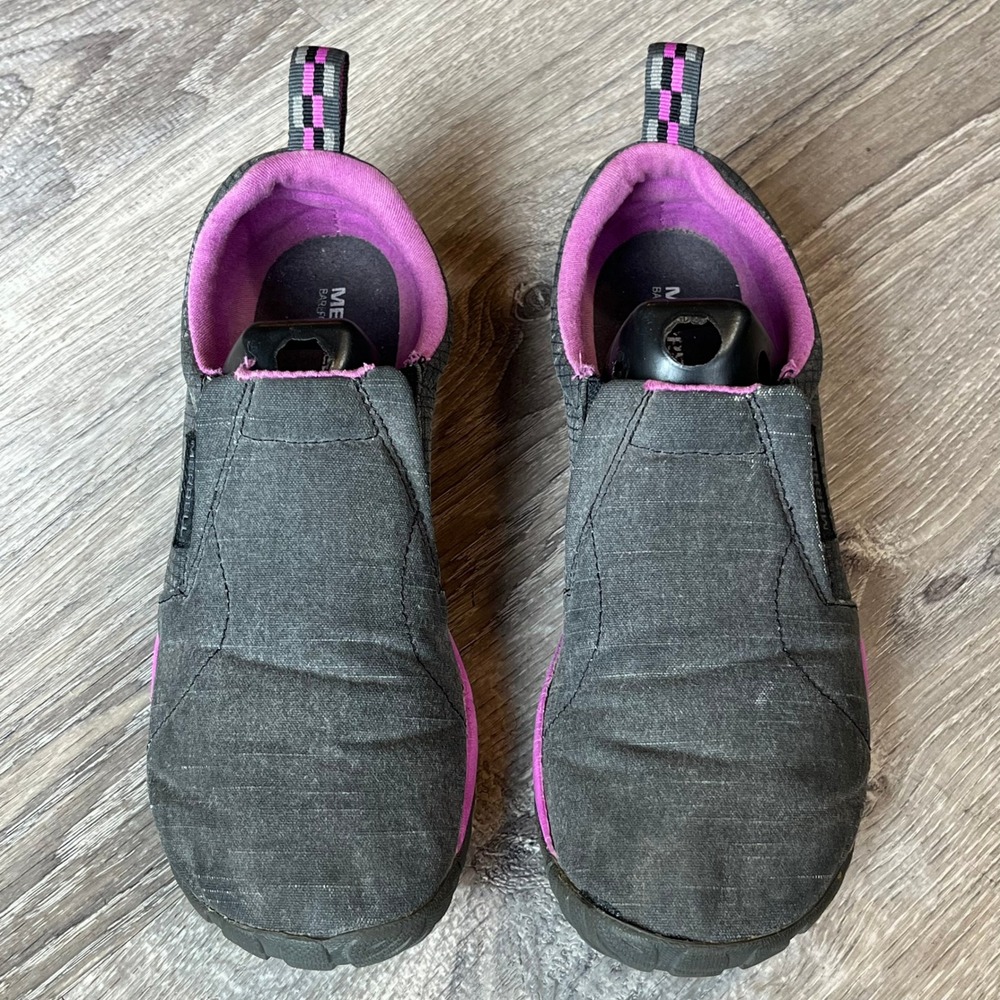 Merrell Barefoot Pure Glove Womens 7.5 Black Magenta Vibram Slip On Shoes J61428